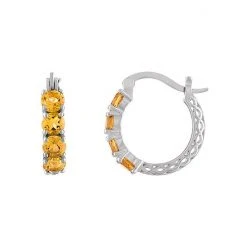 Designs By Gioelli Sterling Silver Filigree Hoop Earrings Lab Created Sapphire -Designs by Gioelli Shop unnamed file 156