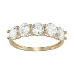 Designs By Gioelli 10k Gold 5-Stone Cubic Zirconia Ring