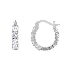 Designs By Gioelli Sterling Silver Filigree Hoop Earrings Lab Created Sapphire -Designs by Gioelli Shop unnamed file 157