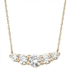 Designs By Gioelli 10k Gold Cubic Zirconia 5-Stone Necklace