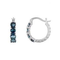 Designs By Gioelli Sterling Silver Filigree Hoop Earrings Lab Created Sapphire -Designs by Gioelli Shop unnamed file 158