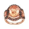 Designs By Gioelli 14k Rose Gold Plated Silver Simulated Morganite & Mocha Cubic Zirconia Ring -Designs by Gioelli Shop unnamed file 1589