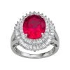 Designs By Gioelli Sterling Silver Simulated Gemstone Oval Halo Ring Ruby -Designs by Gioelli Shop unnamed file 1591