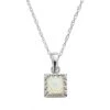 Designs By Gioelli Sterling Silver Lab-Created Opal Square Pendant -Designs by Gioelli Shop unnamed file 1614
