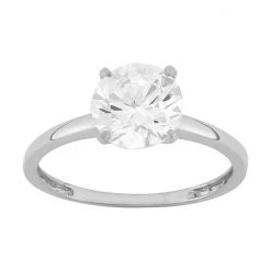 Designs By Gioelli 14k Gold 8MM Cubic Zirconia Solitaire Ring White -Designs by Gioelli Shop unnamed file 1623