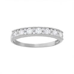 Designs By Gioelli Cubic Zirconia Wedding Ring In 10k White Gold