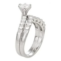 Designs By Gioelli Sterling Silver Lab-Created White Sapphire Ring Set -Designs by Gioelli Shop unnamed file 1655