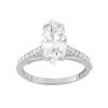 Designs By Gioelli 10k Gold Cubic Zirconia Marquise Engagement Ring White