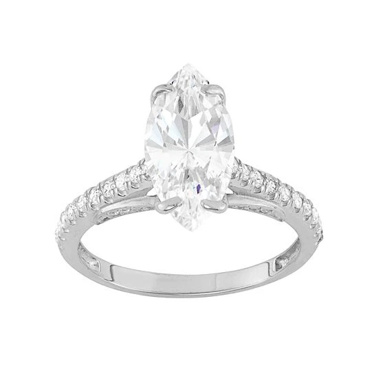 Designs By Gioelli 10k Gold Cubic Zirconia Marquise Engagement Ring White 3 Designs By Gioelli 10k Gold Cubic Zirconia Marquise Engagement Ring White