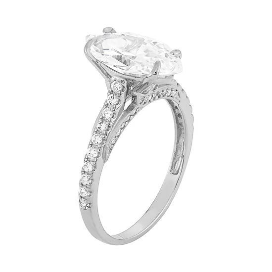 Designs By Gioelli 10k Gold Cubic Zirconia Marquise Engagement Ring White 5 Designs By Gioelli 10k Gold Cubic Zirconia Marquise Engagement Ring White - Image 3