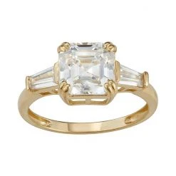 Designs By Gioelli 10k Gold Cubic Zirconia Cushion Ring