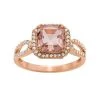 Designs By Gioelli 14k Rose Gold Over Silver Simulated Morganite And Lab-Created White Sapphire Halo Ring -Designs by Gioelli Shop unnamed file 1720