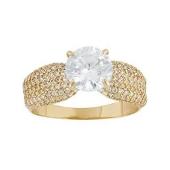 Designs By Gioelli Cubic Zirconia Engagement Ring In 10k Gold