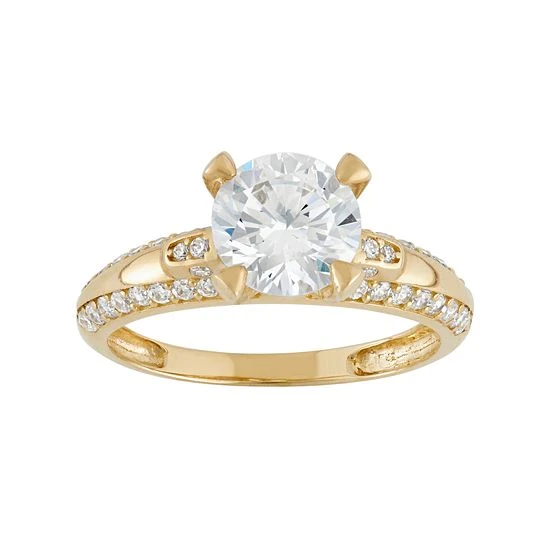 Designs By Gioelli Cubic Zirconia Engagement Ring In 10k Gold 3 Designs By Gioelli Cubic Zirconia Engagement Ring In 10k Gold