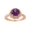 Designs By Gioelli Amethyst And Lab-Created White Sapphire 14k Rose Gold Over Silver Halo Ring 2 Designs By Gioelli Amethyst And Lab-Created White Sapphire 14k Rose Gold Over Silver Halo Ring -Designs by Gioelli Shop unnamed file 1734