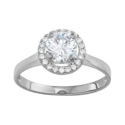 Designs By Gioelli 10k White Gold Cubic Zirconia Halo Ring -Designs by Gioelli Shop unnamed file 1747