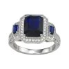 Designs By Gioelli Sterling Silver Simulated Gemstone Halo Ring Sapphire -Designs by Gioelli Shop unnamed file 1748