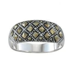 Designs By Gioelli Sterling Silver Marcasite Lattice Ring