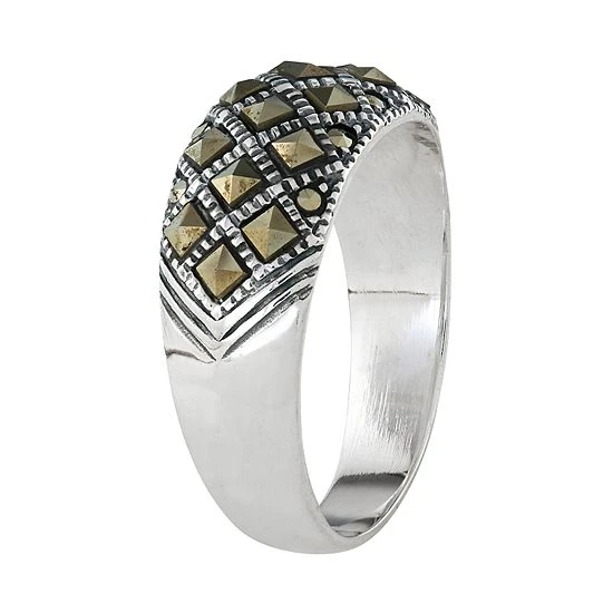 Designs By Gioelli Sterling Silver Marcasite Lattice Ring 4 Designs By Gioelli Sterling Silver Marcasite Lattice Ring - Image 2
