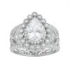 Designs By Gioelli Sterling Silver Cubic Zirconia Pear Halo Filigree Ring 1 Designs By Gioelli Sterling Silver Cubic Zirconia Pear Halo Filigree Ring -Designs by Gioelli Shop unnamed file 1771