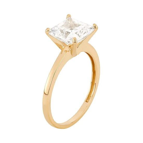 Designs By Gioelli Cubic Zirconia Solitaire Engagement Ring In 10k Gold White 4 Designs By Gioelli Cubic Zirconia Solitaire Engagement Ring In 10k Gold White - Image 2