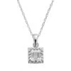 Designs By Gioelli Sterling Silver Lab-Created White Sapphire Square Pendant -Designs by Gioelli Shop unnamed file 1791