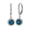 Designs By Gioelli London Blue Topaz And Lab-Created White Sapphire Sterling Silver Halo Drop Earrings -Designs by Gioelli Shop unnamed file 1795