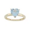 Designs By Gioelli Lab-Created Aquamarine 10k Gold Heart Ring