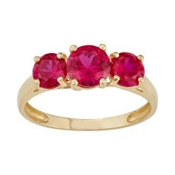 Designs By Gioelli 10k Gold 3-Stone Ring Created Sapphire -Designs by Gioelli Shop unnamed file 190