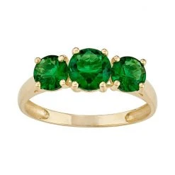 Designs By Gioelli 10k Gold 3-Stone Ring Created Sapphire -Designs by Gioelli Shop unnamed file 193