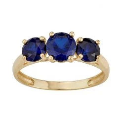 Designs By Gioelli 10k Gold 3-Stone Ring Created Sapphire -Designs by Gioelli Shop unnamed file 196