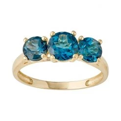 Designs By Gioelli 10k Gold 3-Stone Ring Created Sapphire -Designs by Gioelli Shop unnamed file 197