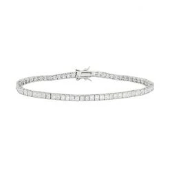 Designs By Gioelli Sterling Silver Lab-Created White Sapphire Tennis Bracelet