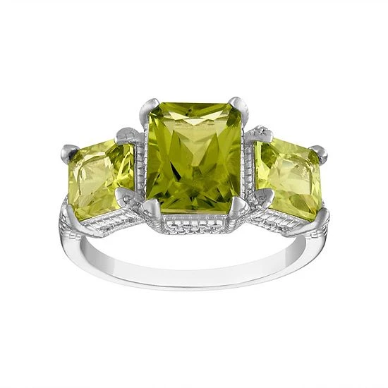 Designs By Gioelli Sterling Silver Gemstone 3-Stone Ring Blue Topaz 5 Designs By Gioelli Sterling Silver Gemstone 3-Stone Ring Blue Topaz - Image 3