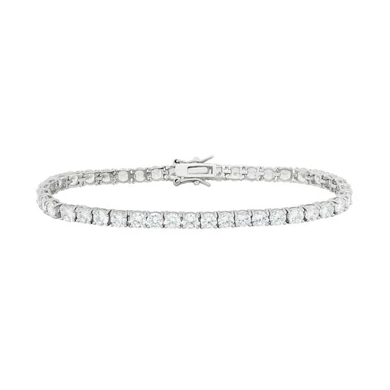 Designs By Gioelli Cubic Zirconia Sterling Silver Tennis Bracelet 3 Designs By Gioelli Cubic Zirconia Sterling Silver Tennis Bracelet
