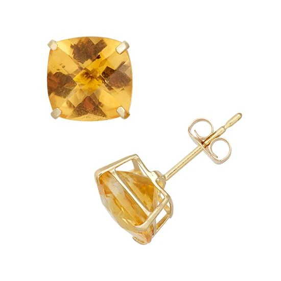 Designs By Gioelli Citrine 10k Gold Stud Earrings 3 Designs By Gioelli Citrine 10k Gold Stud Earrings