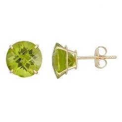 Designs By Gioelli Peridot 10k Gold Stud Earrings