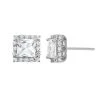 Designs By Gioelli Lab-Created White Sapphire Sterling Silver Square Halo Stud Earrings -Designs by Gioelli Shop unnamed file 285