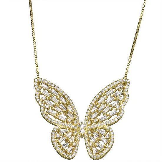 Designs By Gioelli Sterling Silver Cubic Zirconia Butterfly Necklace 5 Designs By Gioelli Sterling Silver Cubic Zirconia Butterfly Necklace - Image 3