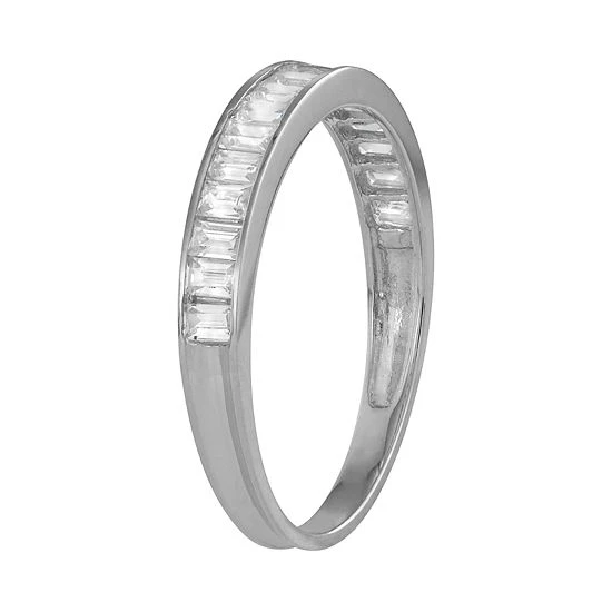 Designs By Gioelli 10k Gold Cubic Zirconia Baguette Band Yellow 4 Designs By Gioelli 10k Gold Cubic Zirconia Baguette Band Yellow - Image 2