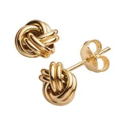 Designs By Gioelli 14k Gold Over Silver Love Knot Stud Earrings