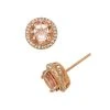 Designs By Gioelli 14k Rose Gold Over Silver Simulated Morganite And Lab-Created White Sapphire Halo Stud Earrings 2 Designs By Gioelli 14k Rose Gold Over Silver Simulated Morganite And Lab-Created White Sapphire Halo Stud Earrings -Designs by Gioelli Shop unnamed file 305