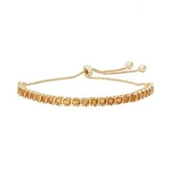 Designs By Gioelli 14k Gold Over Silver Citrine S-Link Lariat Bracelet