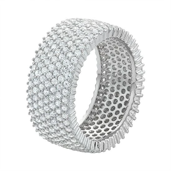 Designs By Gioelli Sterling Silver Cubic Zirconia Eternity Ring 4 Designs By Gioelli Sterling Silver Cubic Zirconia Eternity Ring - Image 2