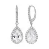 Designs By Gioelli Lab-Created White Sapphire Sterling Silver Halo Teardrop Earrings -Designs by Gioelli Shop unnamed file 333