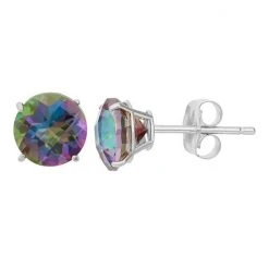 Designs By Gioelli Mystic Topaz 10k White Gold Stud Earrings