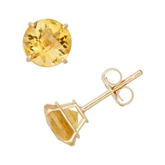 Designs By Gioelli Citrine 10k Gold Stud Earrings 3 Designs By Gioelli Citrine 10k Gold Stud Earrings