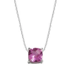 Designs By Gioelli Sterling Silver Lab-Created Pink Sapphire Pendant