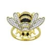 Designs By Gioelli Sterling Silver Lab-Created White Sapphire Bee Ring -Designs by Gioelli Shop unnamed file 415