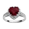 Designs By Gioelli Sterling Silver Garnet And Lab-Created White Sapphire Heart Crown Ring -Designs by Gioelli Shop unnamed file 439